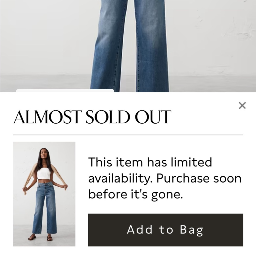 Banana Republic NWT Petite Blue wide leg Jeans. - Picture 4 of 14